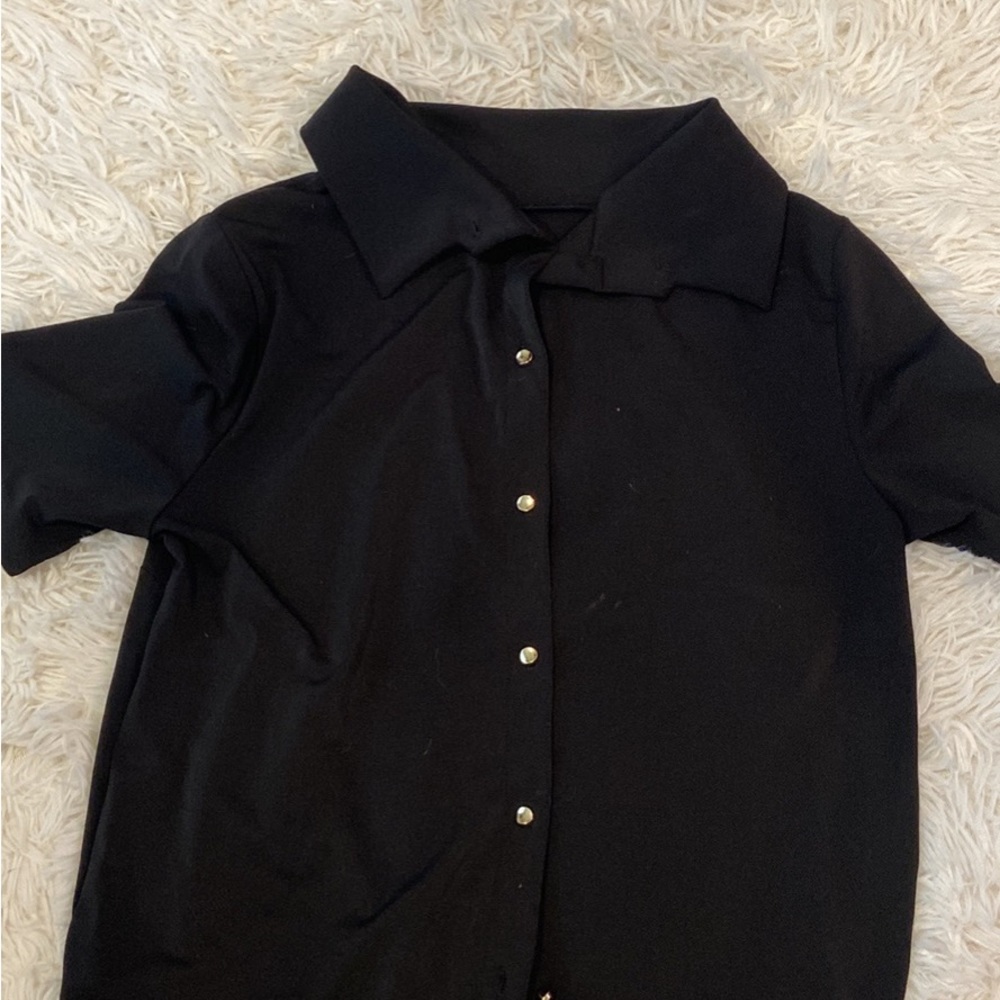 Zara black collared shirt